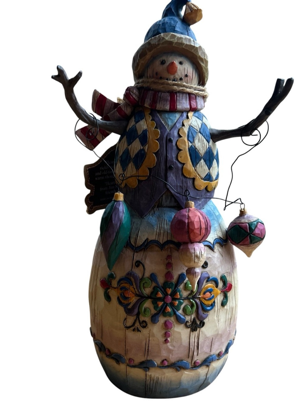 Vtg 2003 Jim Shore Winters Traditions Snowman And ornaments W/Tag New No Box